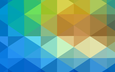 Obraz premium Light Blue, Green vector abstract mosaic background.