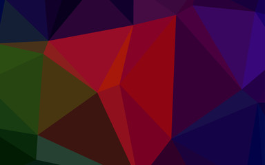 Fototapeta premium Dark Green, Red vector abstract mosaic pattern.