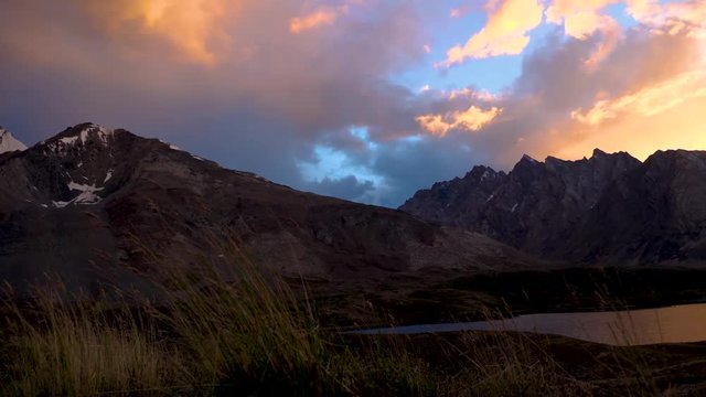 Nature and landscape twilight sunset of Zanskar Valley road on August in the Himalayas Ladakh, Leh, India.