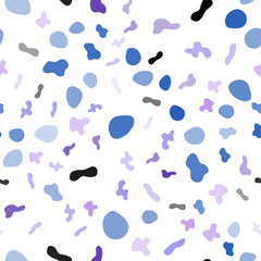 Light Blue, Red vector seamless background with bent ribbons.