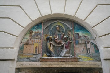 Assisi,Italy-July 28, 2018: An approach to the assumed birthplace of San Francesco or Saint Francis, Assisi