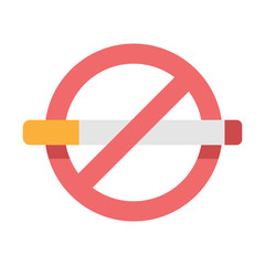 No smoking flat illustration