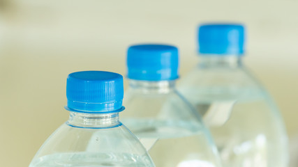 Plastic drink water bottles
