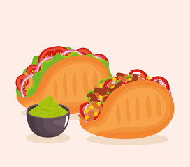 delicious mexican food icons