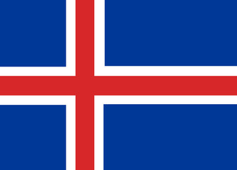 National flag Iceland