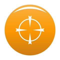 Optical radar icon. Simple illustration of optical radar vector icon for any design orange