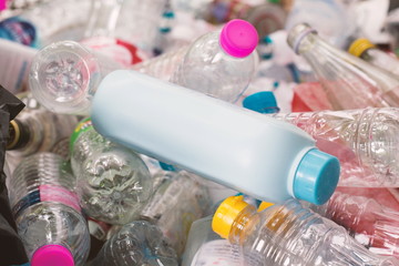 plastic bottles,Recycle waste management concept.