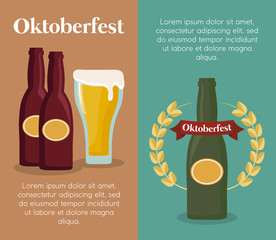 Oktoberfest festival design with icon vectot ilustration