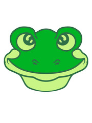 gesicht kopf frosch sitzend süß niedlich klein comic cartoon clipart