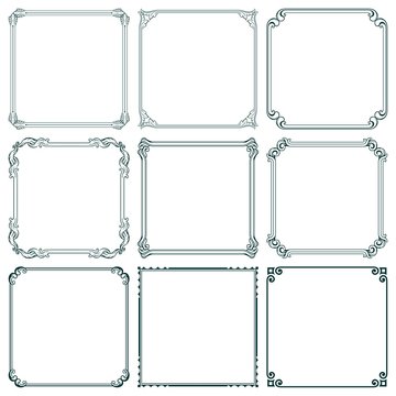 Set of decorative frames