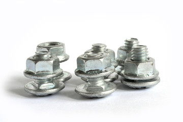Bolts on white
