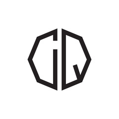two letter DQ octagon logo