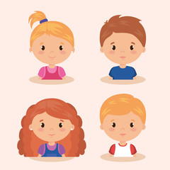 cute and little kids group