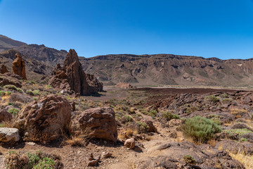 Teide Nationalpark in Teneriffe mit eindrucksvoller Landschaft und tiefblauem Himmel