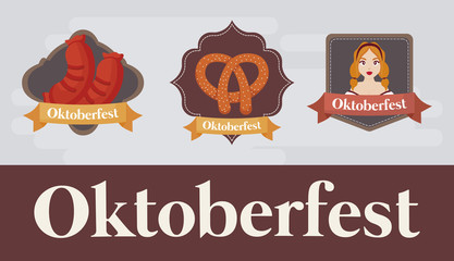 Oktoberfest festival design with icon vectot ilustration