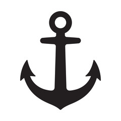 Anchor vector icon logo pirate boat Nautical maritime helm illustration symbol graphic design clip art © CNuisin
