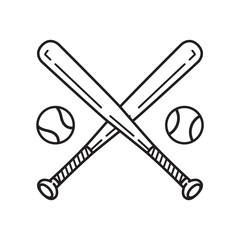 baseball vector icon logo baseball bat cartoon illustration symbol clipart
