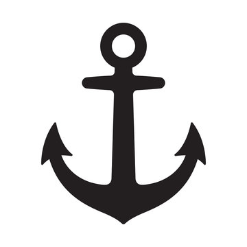Anchor vector icon logo pirate boat Nautical maritime helm illustration symbol graphic design clip art