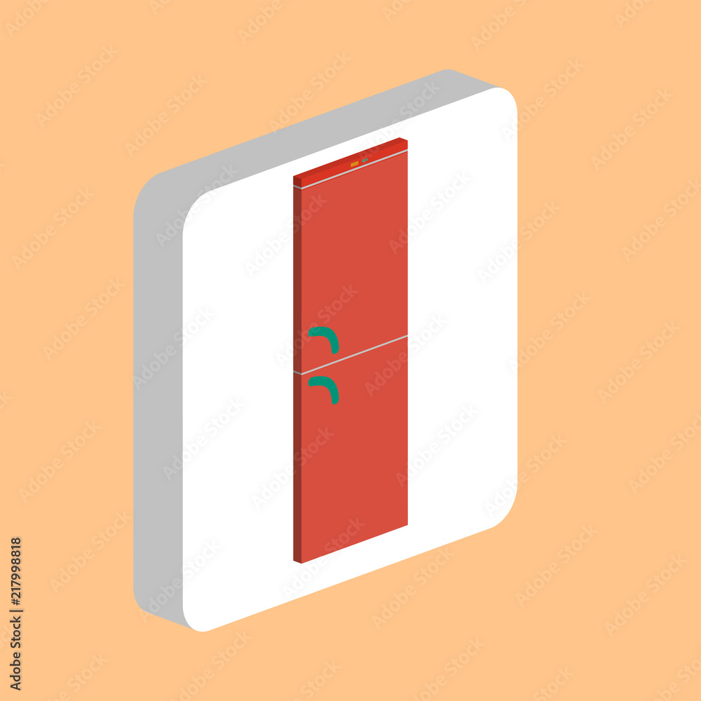 Poster refrigerator, fridge freezer simple vector icon. illustration symbol design template for web mobile 