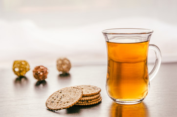 cookie tea on the table