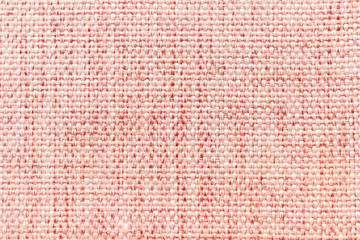 Rough jute red cloth matting. Natural fabric background texture