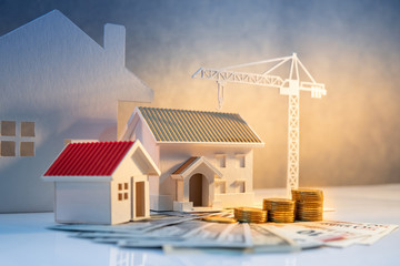 Real estate or property development. Construction business investment concept. Home mortgage loan...