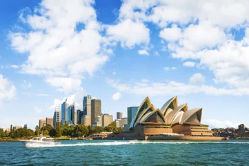 Tuinposter Sydney De skyline van de stad van Sydney, Australië. Circulaire kade