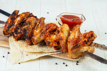 Grilled chicken wings
