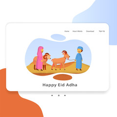 Happy Eid Adha Landing Page For Web Template