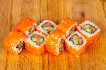 Roll with salmon
