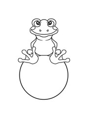 froschkönig murmel gold kugel märchen geschichte prinz frosch sitzend süß niedlich klein comic cartoon clipart