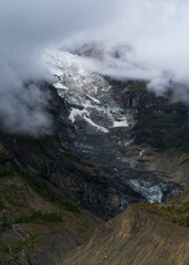 A close up of the toe of the Annapurna glacier of Gangapurna