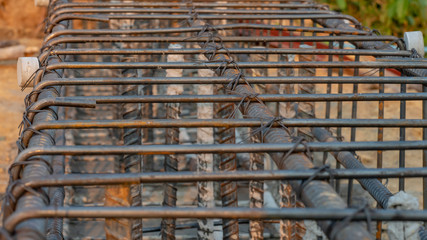 steel beam structure in construction site