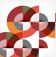 Obraz premium Minimal circle abstract background design, multicolored template for business or technology presentation or web brochure cover layout, wallpaper