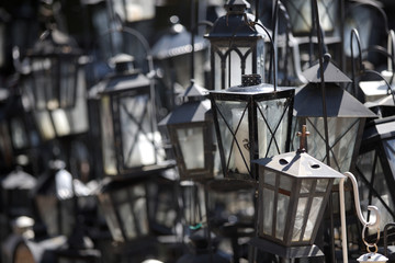 Lanterns strange storage area in Helsinki’s Hietaniemi cemetery