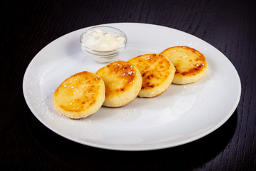 Delicious fried syrniki