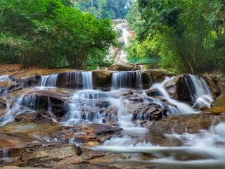 Obraz premium Lata Kinjang Waterfall in Tapah, Perak, Malaysia