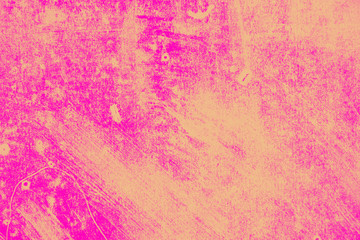 Fototapeta premium jesień pomarańczowy i różowy ręcznie malowane pędzlem grunge tekstury tła