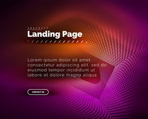 Neon glowing background for landing page
