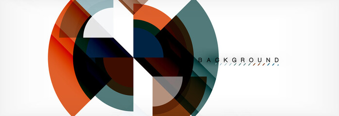 Obraz premium Vector circular geometric abstract background