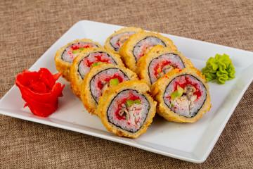 Tempura roll with crab