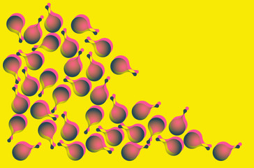 card background with stylized petals patterns in pop shades