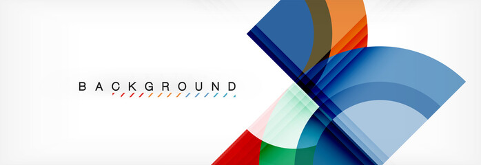 Vector circular geometric abstract background