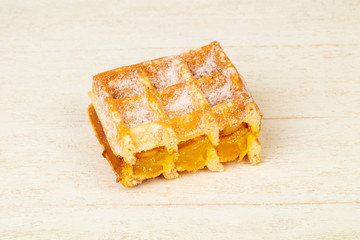 Sweet Waffle with jam