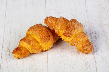 Sweet tasty croissant