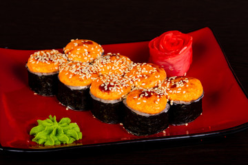 Japanese roll with eel