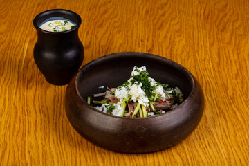 Okroshka cold soup