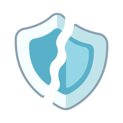 Unprotect flat illustration