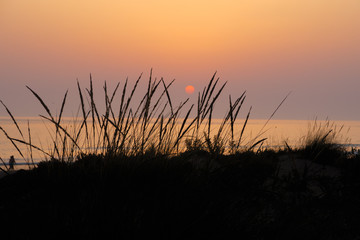 Obraz na płótnie Canvas Sunset in Sancti Petri, Chiclana de la Frontera, Spain