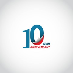 Obraz premium 10 Year Anniversary Vector Template Design Illustration